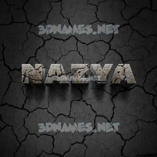 nazya in Cracked Stone style - 3D name wallpaper nazya in Cracked Stone style - 3D name wallpaper