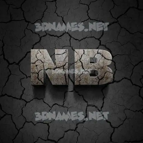 nb in Cracked Stone style - 3D name wallpaper nb in Cracked Stone style - 3D name wallpaper