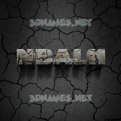 nbalh in Cracked Stone style - 3D name wallpaper nbalh in Cracked Stone style - 3D name wallpaper