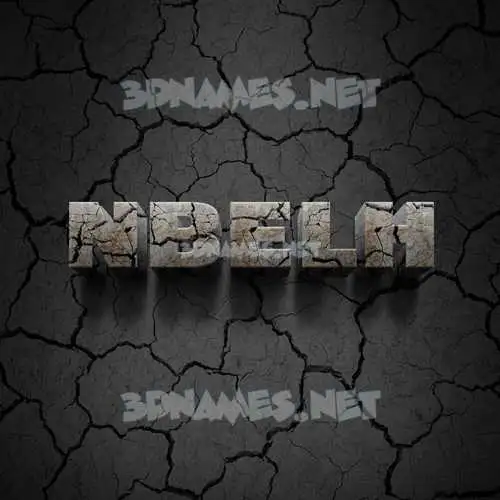 nbelh in Cracked Stone style - 3D name wallpaper nbelh in Cracked Stone style - 3D name wallpaper