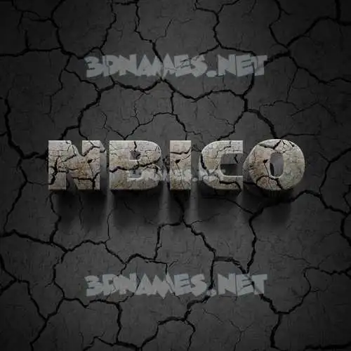 nbico in Cracked Stone style - 3D name wallpaper nbico in Cracked Stone style - 3D name wallpaper