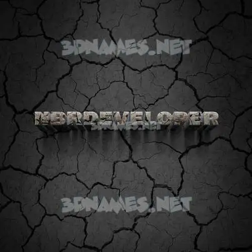 nbrdeveloper in Cracked Stone style - 3D name wallpaper