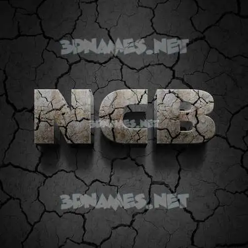 ncb in Cracked Stone style - 3D name wallpaper ncb in Cracked Stone style - 3D name wallpaper