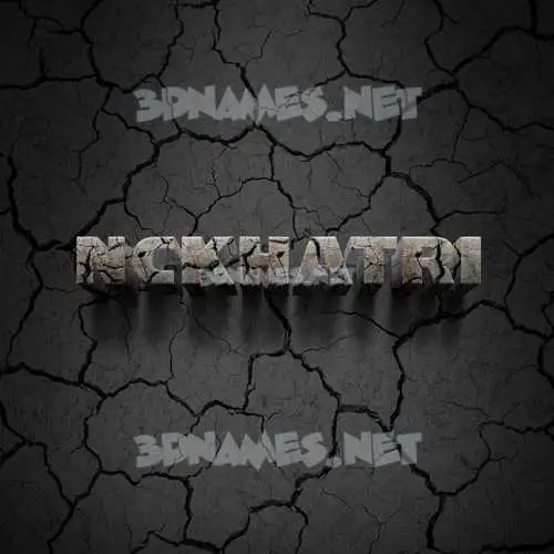 nckhatri in Cracked Stone style - 3D name wallpaper