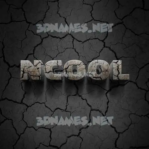 ncool in Cracked Stone style - 3D name wallpaper ncool in Cracked Stone style - 3D name wallpaper