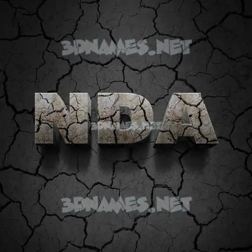nda in Cracked Stone style - 3D name wallpaper nda in Cracked Stone style - 3D name wallpaper