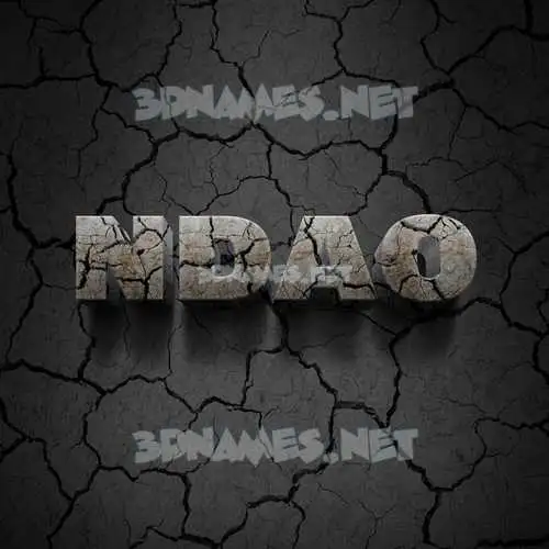 ndao in Cracked Stone style - 3D name wallpaper