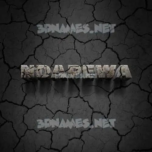ndapewa in Cracked Stone style - 3D name wallpaper