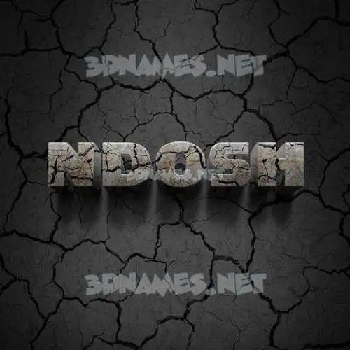ndosh in Cracked Stone style - 3D name wallpaper ndosh in Cracked Stone style - 3D name wallpaper