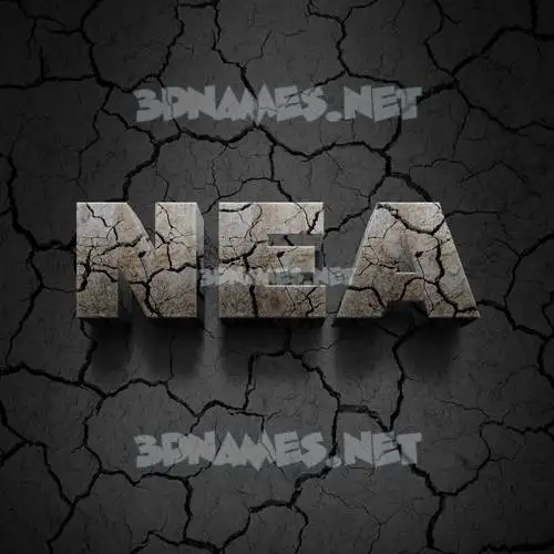 nea in Cracked Stone style - 3D name wallpaper nea in Cracked Stone style - 3D name wallpaper