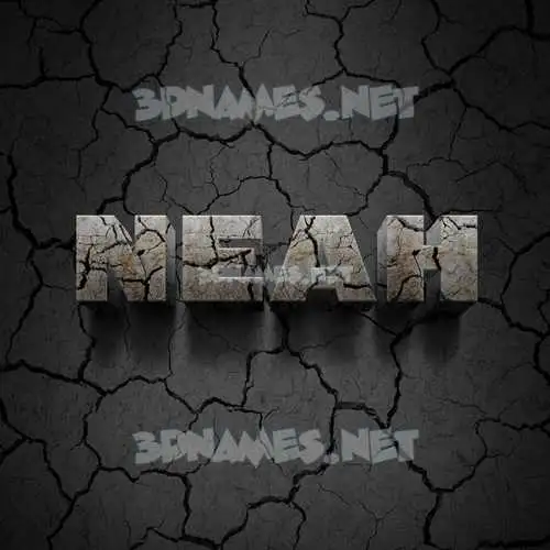 neah in Cracked Stone style - 3D name wallpaper neah in Cracked Stone style - 3D name wallpaper