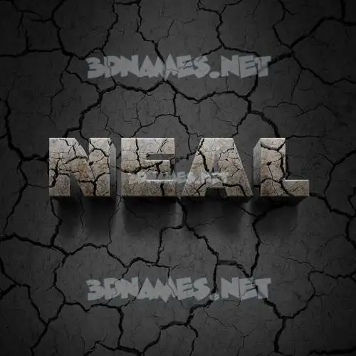 neal in Cracked Stone style - 3D name wallpaper neal in Cracked Stone style - 3D name wallpaper