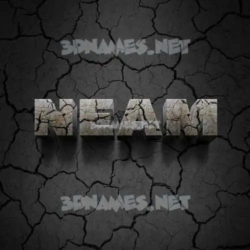 neam in Cracked Stone style - 3D name wallpaper