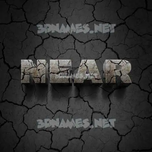 near in Cracked Stone style - 3D name wallpaper near in Cracked Stone style - 3D name wallpaper