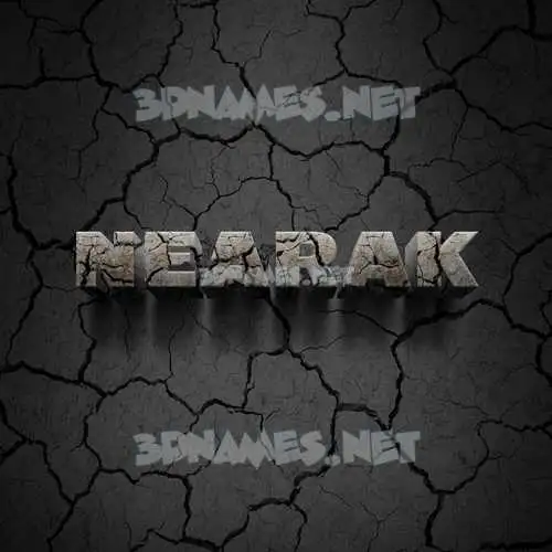 nearak in Cracked Stone style - 3D name wallpaper nearak in Cracked Stone style - 3D name wallpaper