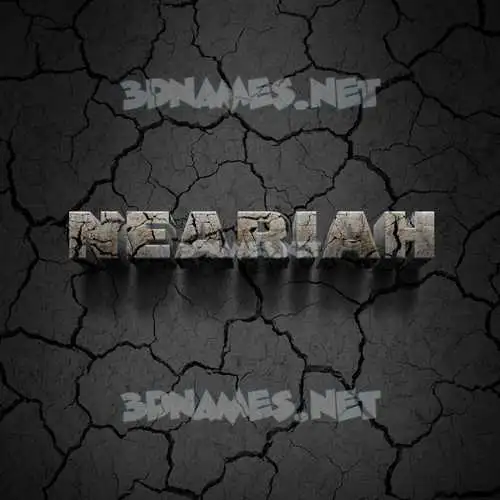 neariah in Cracked Stone style - 3D name wallpaper
