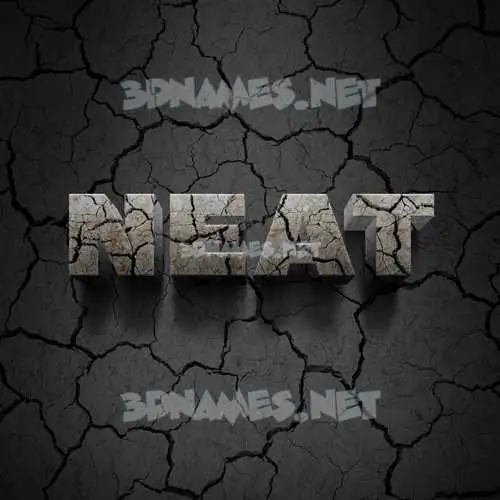 neat in Cracked Stone style - 3D name wallpaper