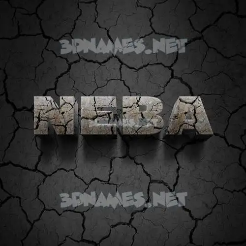 neba in Cracked Stone style - 3D name wallpaper neba in Cracked Stone style - 3D name wallpaper