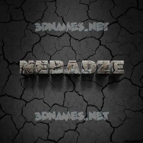 nebadze in Cracked Stone style - 3D name wallpaper nebadze in Cracked Stone style - 3D name wallpaper