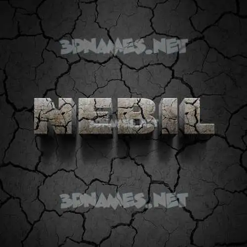nebil in Cracked Stone style - 3D name wallpaper nebil in Cracked Stone style - 3D name wallpaper