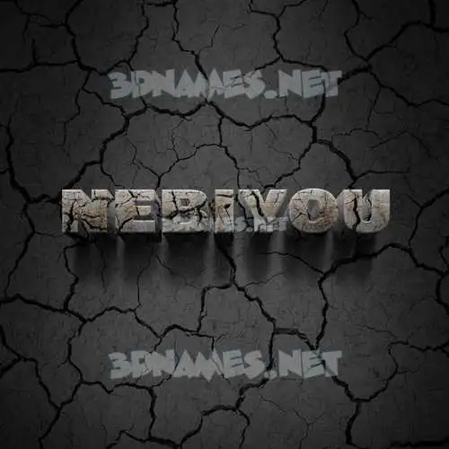 nebiyou in Cracked Stone style - 3D name wallpaper nebiyou in Cracked Stone style - 3D name wallpaper