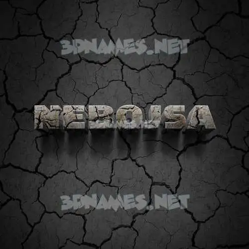 nebojsa in Cracked Stone style - 3D name wallpaper