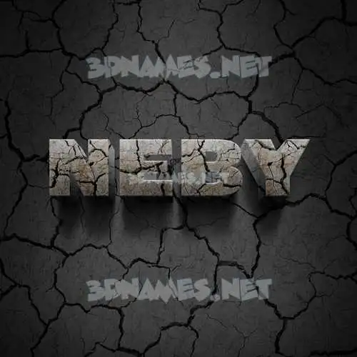 neby in Cracked Stone style - 3D name wallpaper neby in Cracked Stone style - 3D name wallpaper
