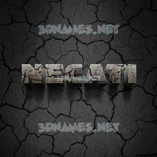 necati in Cracked Stone style - 3D name wallpaper
