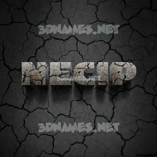 necip in Cracked Stone style - 3D name wallpaper necip in Cracked Stone style - 3D name wallpaper