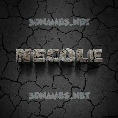 necole in Cracked Stone style - 3D name wallpaper necole in Cracked Stone style - 3D name wallpaper