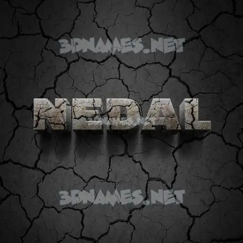 nedal in Cracked Stone style - 3D name wallpaper nedal in Cracked Stone style - 3D name wallpaper