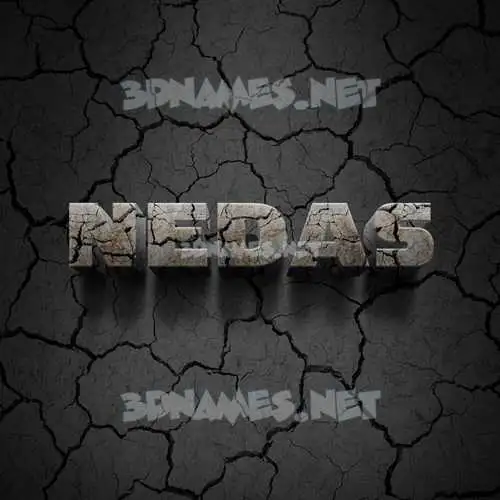nedas in Cracked Stone style - 3D name wallpaper nedas in Cracked Stone style - 3D name wallpaper