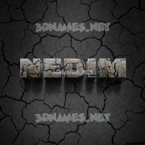 nedim in Cracked Stone style - 3D name wallpaper nedim in Cracked Stone style - 3D name wallpaper
