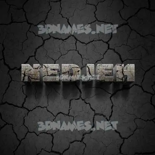 nedjeh in Cracked Stone style - 3D name wallpaper nedjeh in Cracked Stone style - 3D name wallpaper