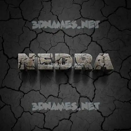 nedra in Cracked Stone style - 3D name wallpaper nedra in Cracked Stone style - 3D name wallpaper