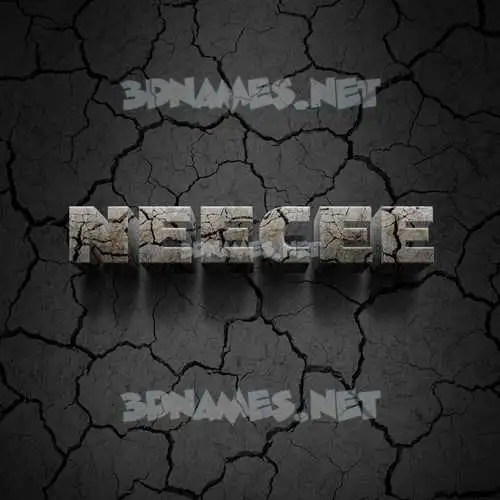 neecee in Cracked Stone style - 3D name wallpaper neecee in Cracked Stone style - 3D name wallpaper