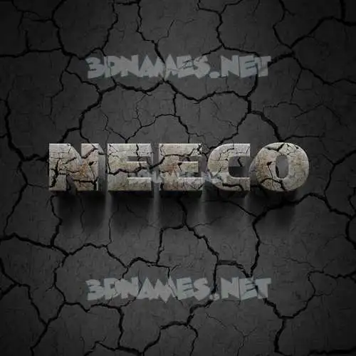 neeco in Cracked Stone style - 3D name wallpaper neeco in Cracked Stone style - 3D name wallpaper