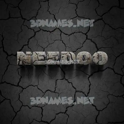 needoo in Cracked Stone style - 3D name wallpaper needoo in Cracked Stone style - 3D name wallpaper