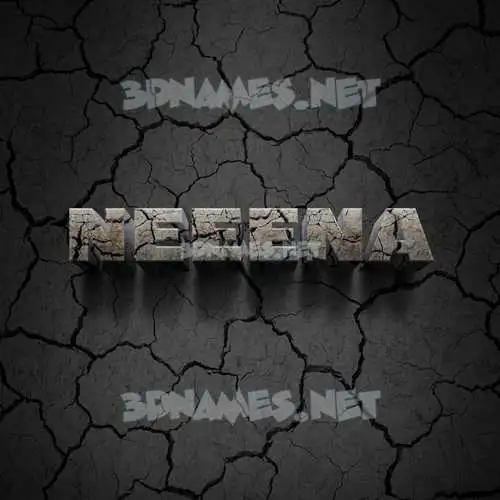 neeena in Cracked Stone style - 3D name wallpaper