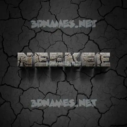 neekee in Cracked Stone style - 3D name wallpaper neekee in Cracked Stone style - 3D name wallpaper