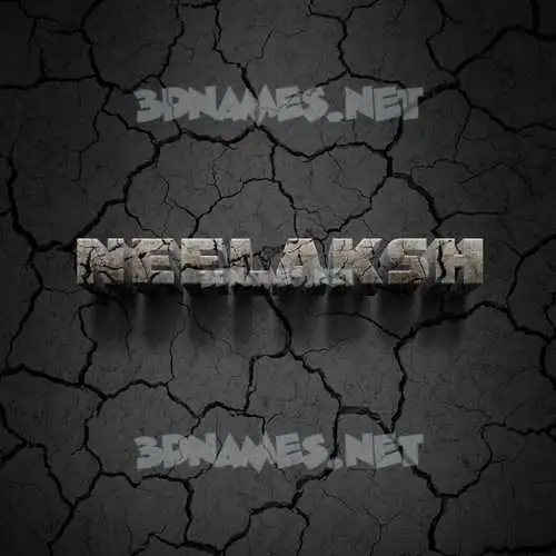 neelaksh in Cracked Stone style - 3D name wallpaper