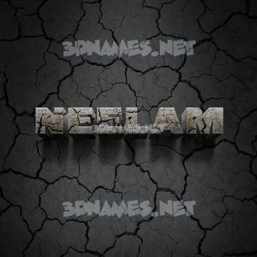 neelam in Cracked Stone style - 3D name wallpaper