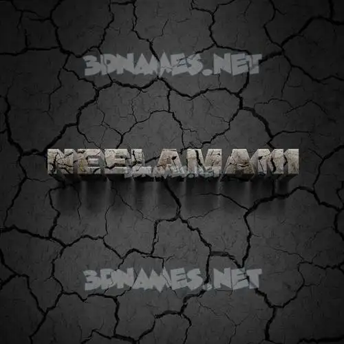 neelamani in Cracked Stone style - 3D name wallpaper
