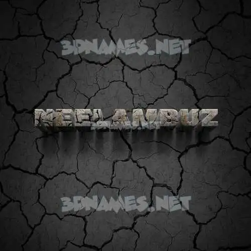 neelambuz in Cracked Stone style - 3D name wallpaper