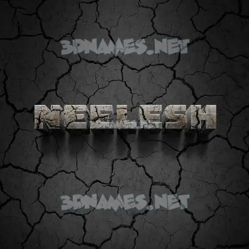 neelesh in Cracked Stone style - 3D name wallpaper