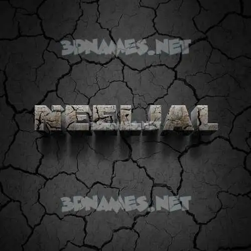 neeljal in Cracked Stone style - 3D name wallpaper neeljal in Cracked Stone style - 3D name wallpaper