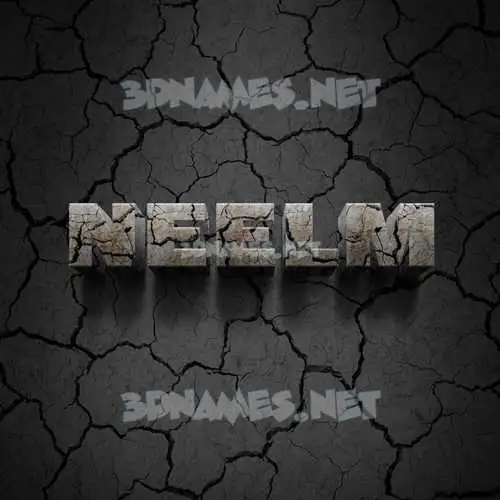 neelm in Cracked Stone style - 3D name wallpaper