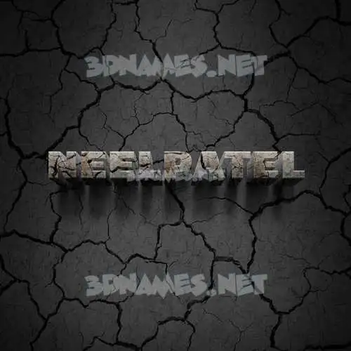 neelpatel in Cracked Stone style - 3D name wallpaper