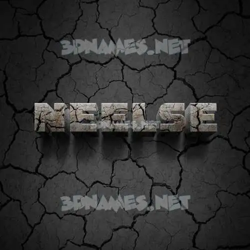 neelse in Cracked Stone style - 3D name wallpaper neelse in Cracked Stone style - 3D name wallpaper