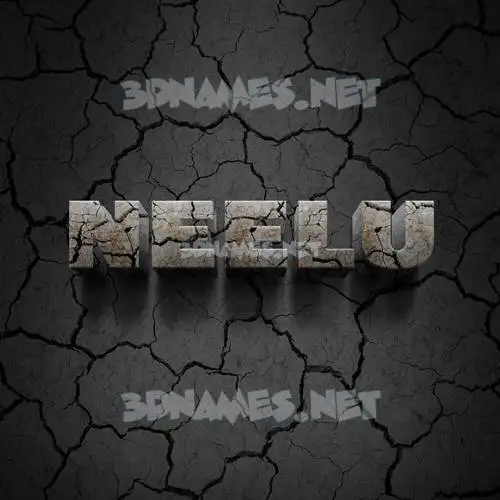 neelu in Cracked Stone style - 3D name wallpaper